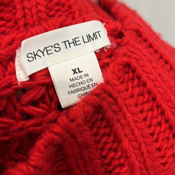 Skye’s The Limit woman’s red knitted turtleneck sweater, size XL - Picture 9 of 9